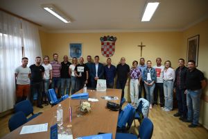 Načelnik dr.sc. Branimir Štimec, prof. domaćin predsjedniku Hrvatskog kineziološkog saveza prof. dr. sc. Goran Leko
